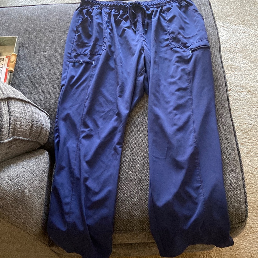 Navy Blue Active Scrub Star Pants